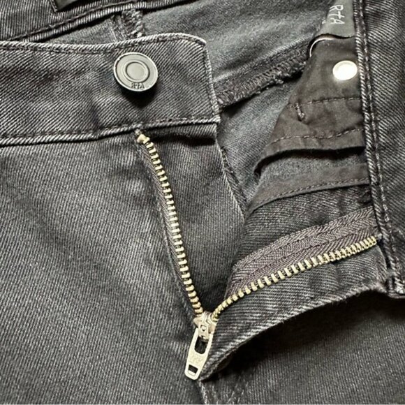 RtA Kiki Crop Raw Hem Jeans in Black Dusk Wash - Made in USA - Size 25 - Picture 5 of 16